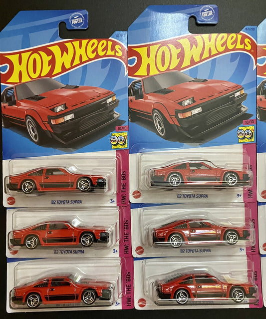 '82 TOYOTA SUPRA RED - 2023 Hot Wheels J Case x12 Cars - Lot #21