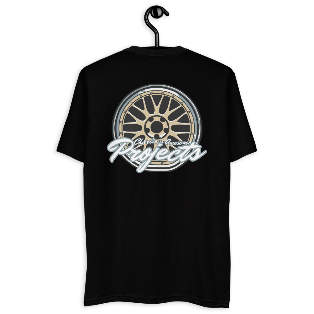 Men's Fitted T-Shirt - JDM Style BBS LM Wheels - NEW Next Level Athletic Fit