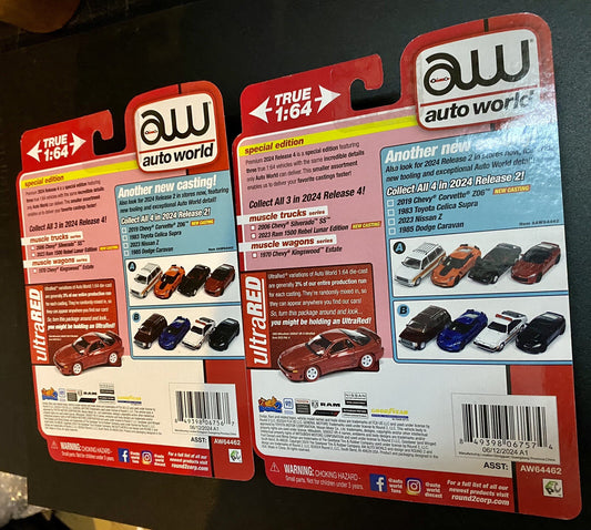 Auto World Muscle Trucks Chevy Silverado & Dodge Ram - 2 Car Lot #13