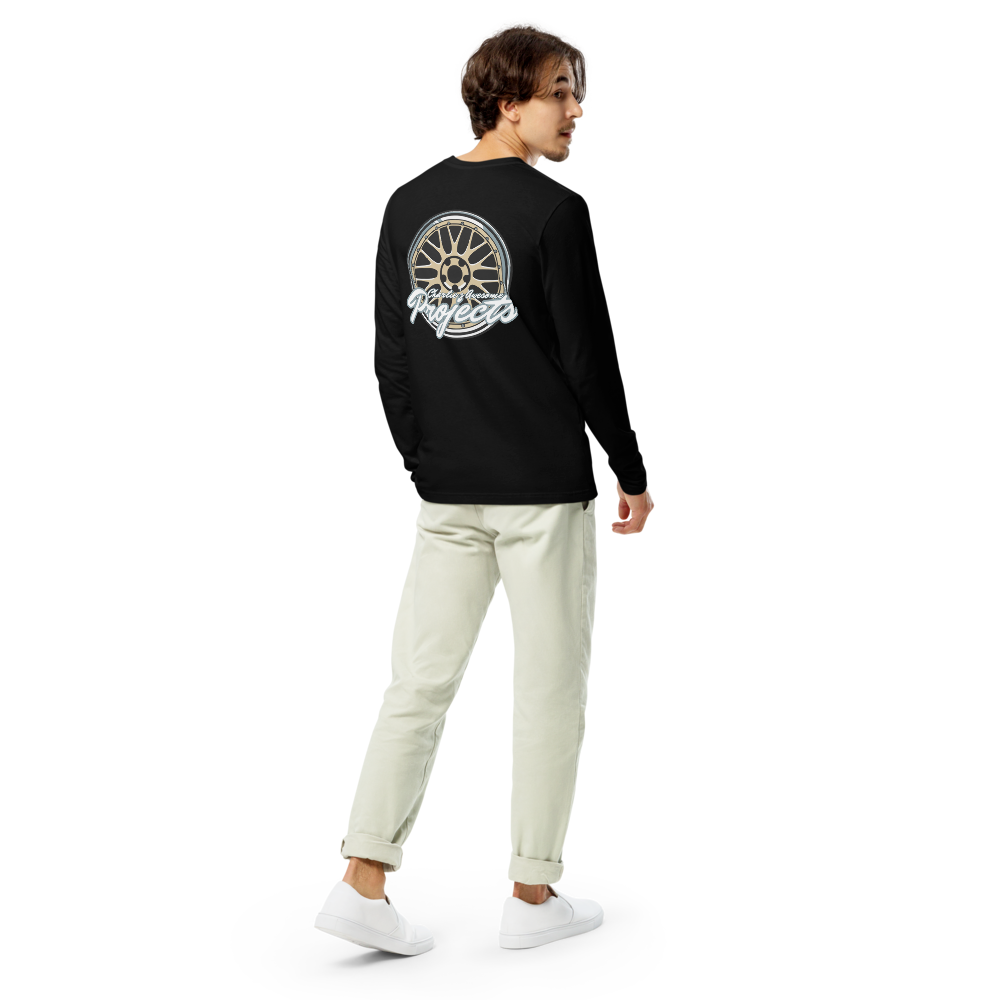 Men's Fitted Long Sleeve Shirt - Next Level 3601 - NEW JDM Style BBS LM Wheels