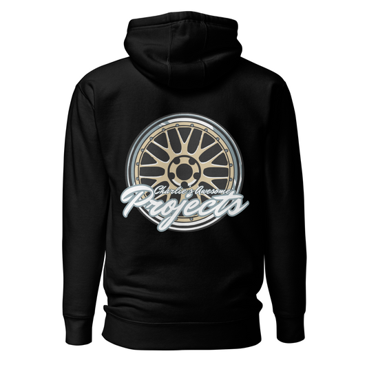 Premium Cotton Hoodie - JDM Style BBS LM Wheels - NEW Charlie's Awesome Projects