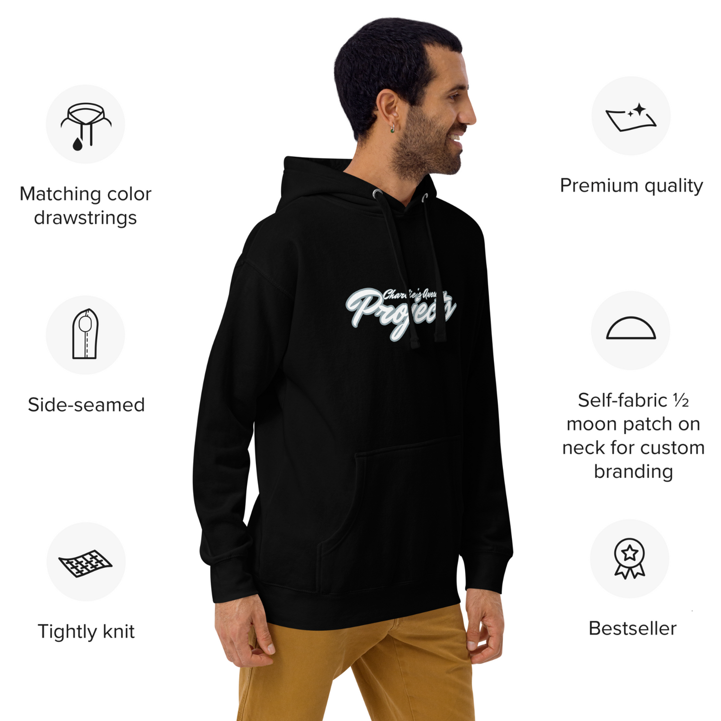 Premium Cotton Hoodie - JDM Style BBS LM Wheels - NEW Charlie's Awesome Projects