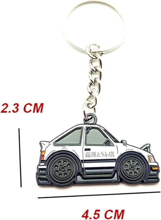 Toyota AE86 Black Metal 3D Key Ring Keychain -JDM Initial D Takumi Fujiwara Tofu