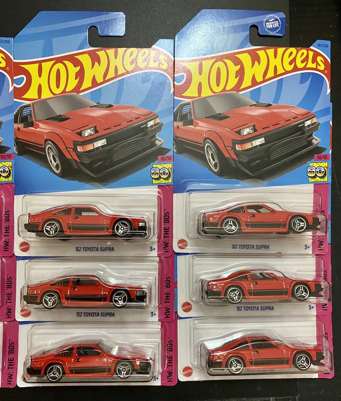 '82 TOYOTA SUPRA RED - 2023 Hot Wheels J Case x12 Cars - Lot #21