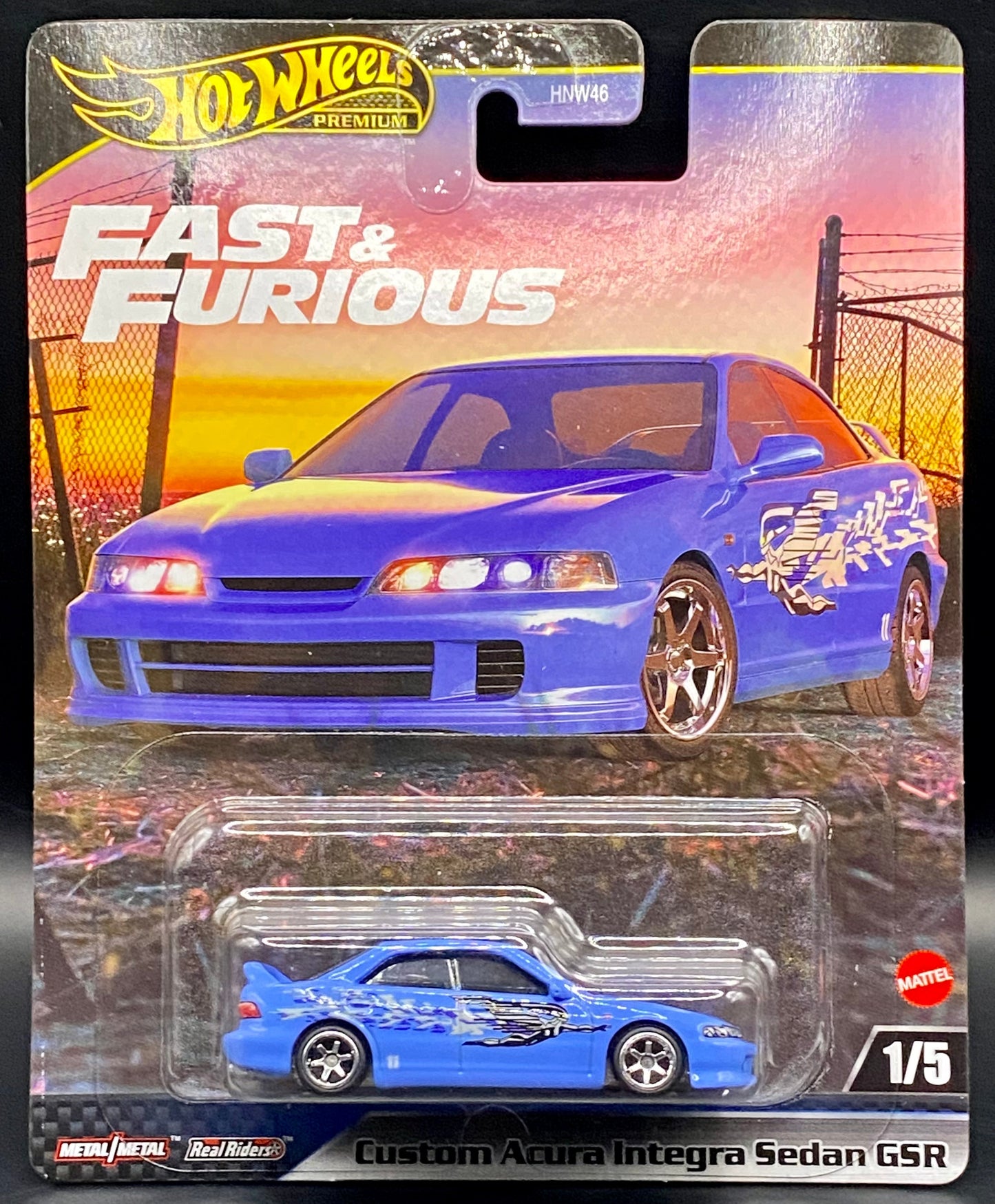 Acura Integra Sedan GSR Custom - Blue - Hot Wheels