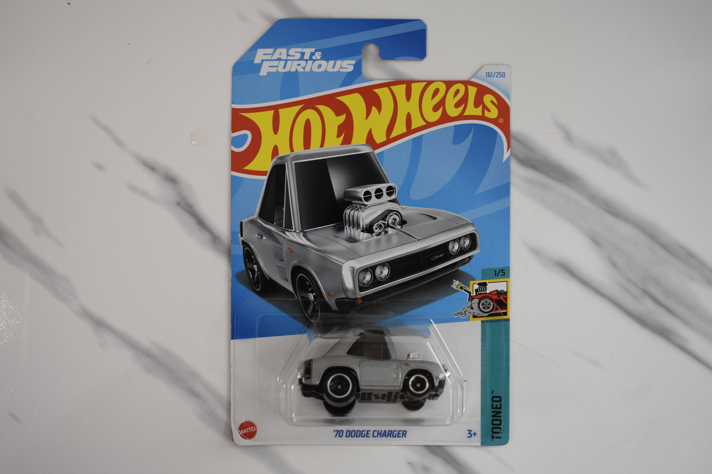 Dodge Charger 70 Silver Tooned Hot Wheels Fast & Furious