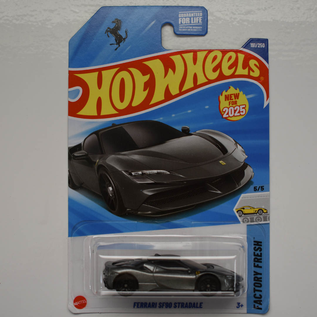 Ferrari SF90 Stradale Grey 2025 Hot Wheels Factory Fresh Collectible