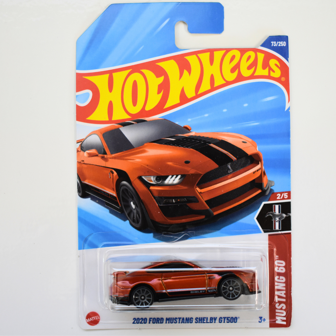 Ford Mustang Shelby GT500 2020 Orange Hot Wheels Mustang 60 Collectible Car