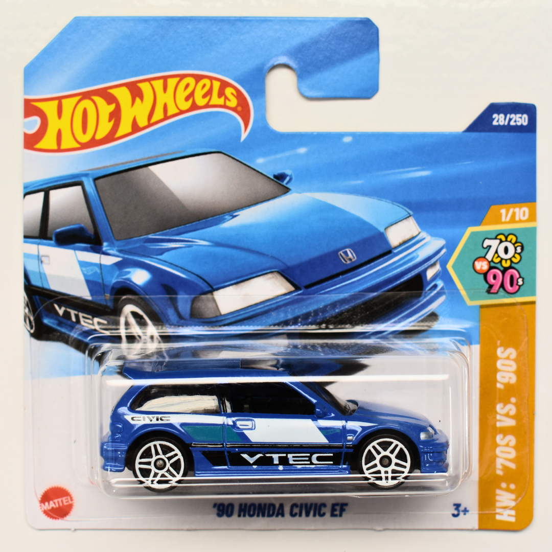 Honda Civic EF 90 Blue 2025 Hot Wheels A Case Short Card
