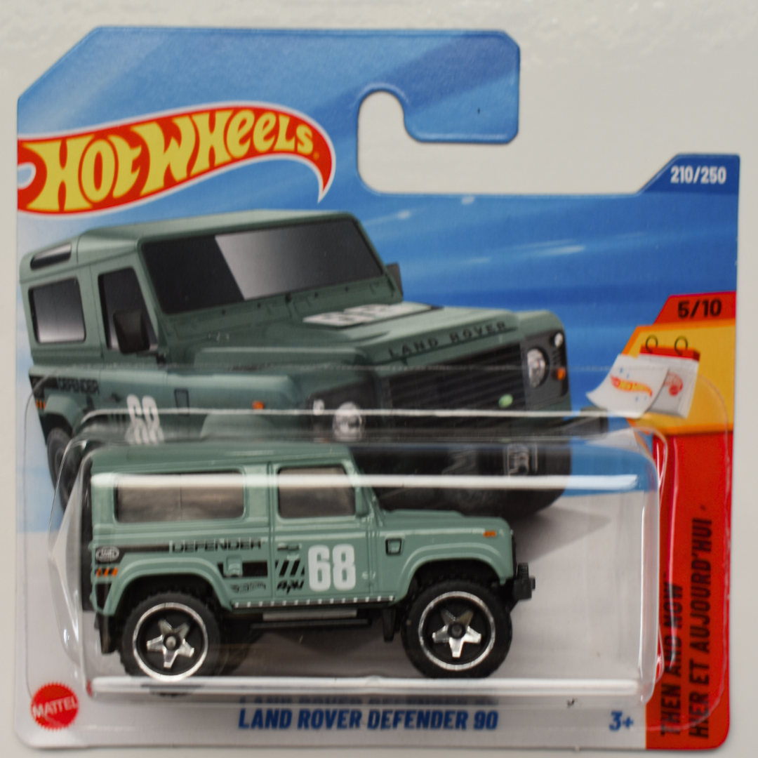 Land Rover Defender 90 Green 2025 Hot Wheels Then And Now Short Card Collectible