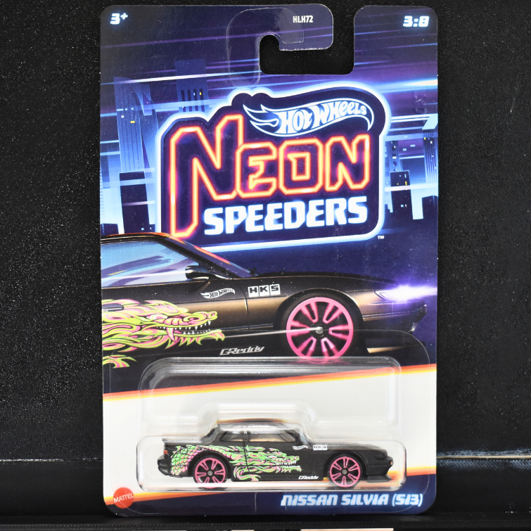 Nissan Silvia S13 Black Hot Wheels Neon Speeders Collectible