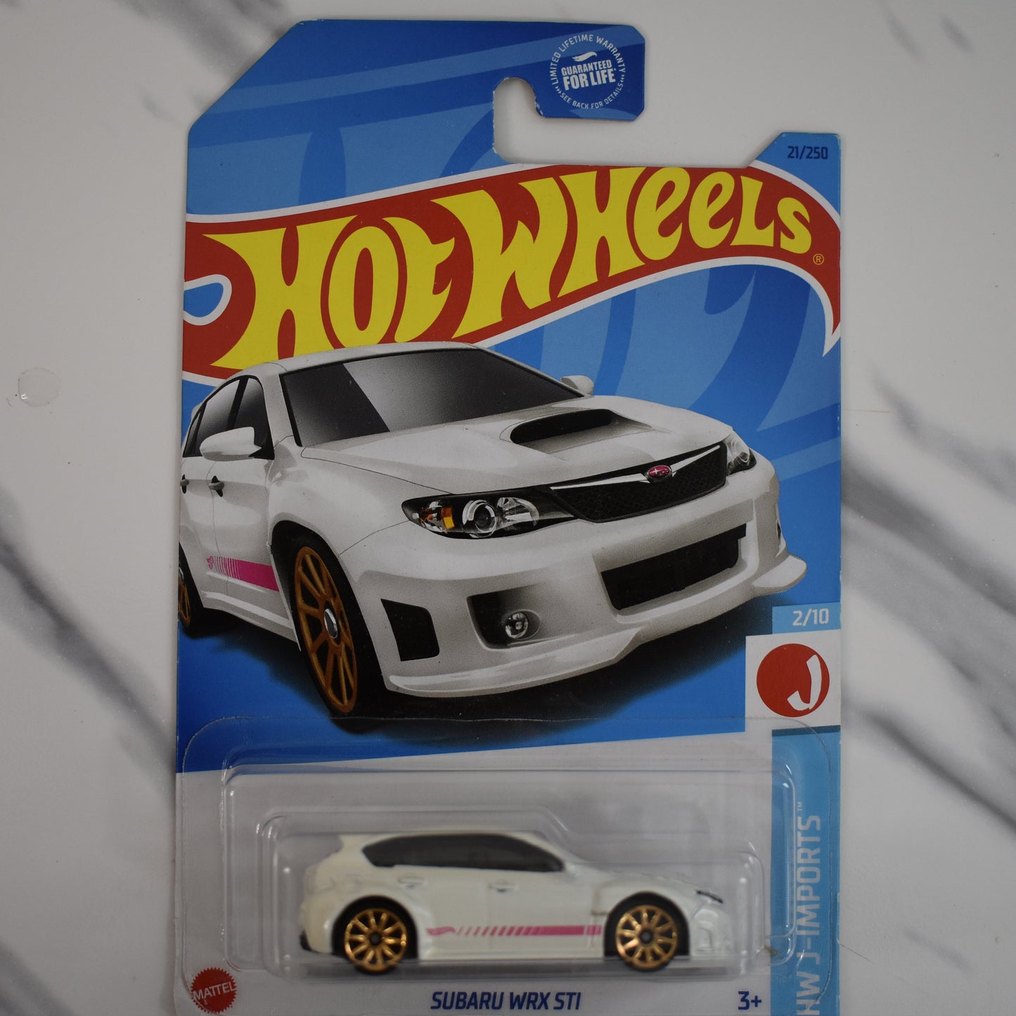Subaru WRX STI White J-Imports Hot Wheels Collectible