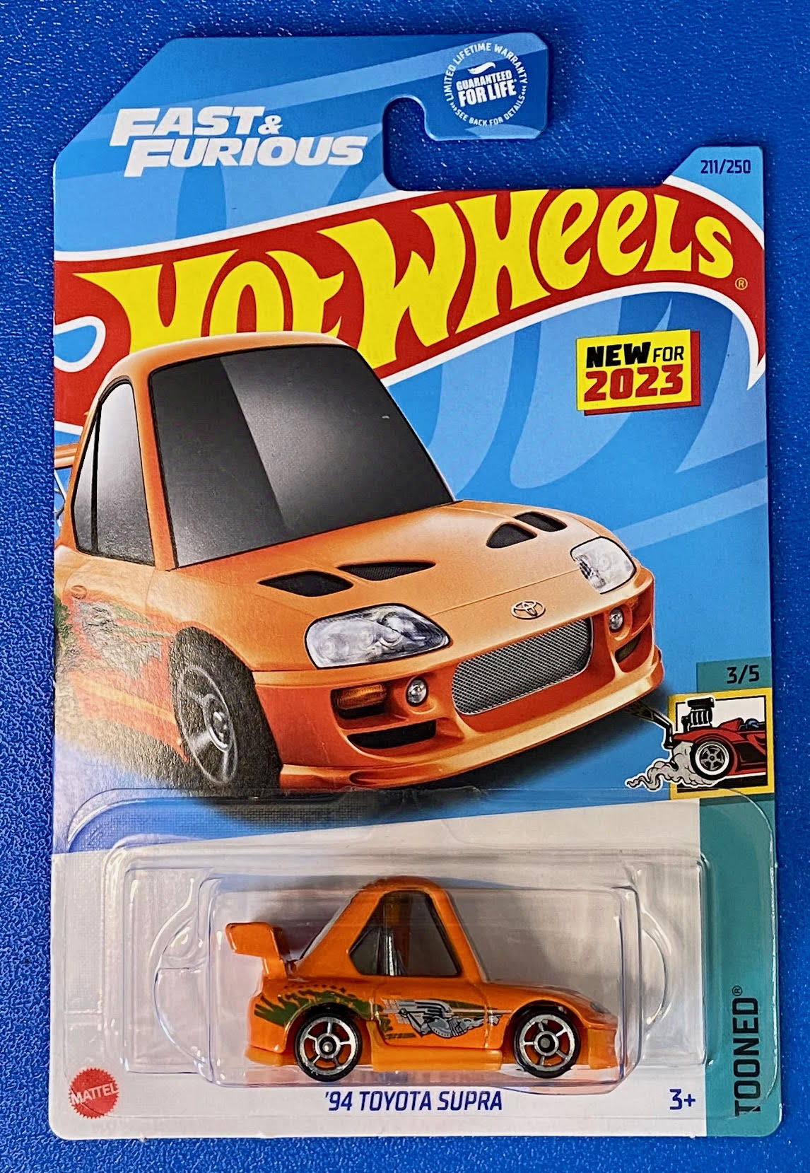 Toyota Supra 94 Orange Tooned Hot Wheels Fast & Furious