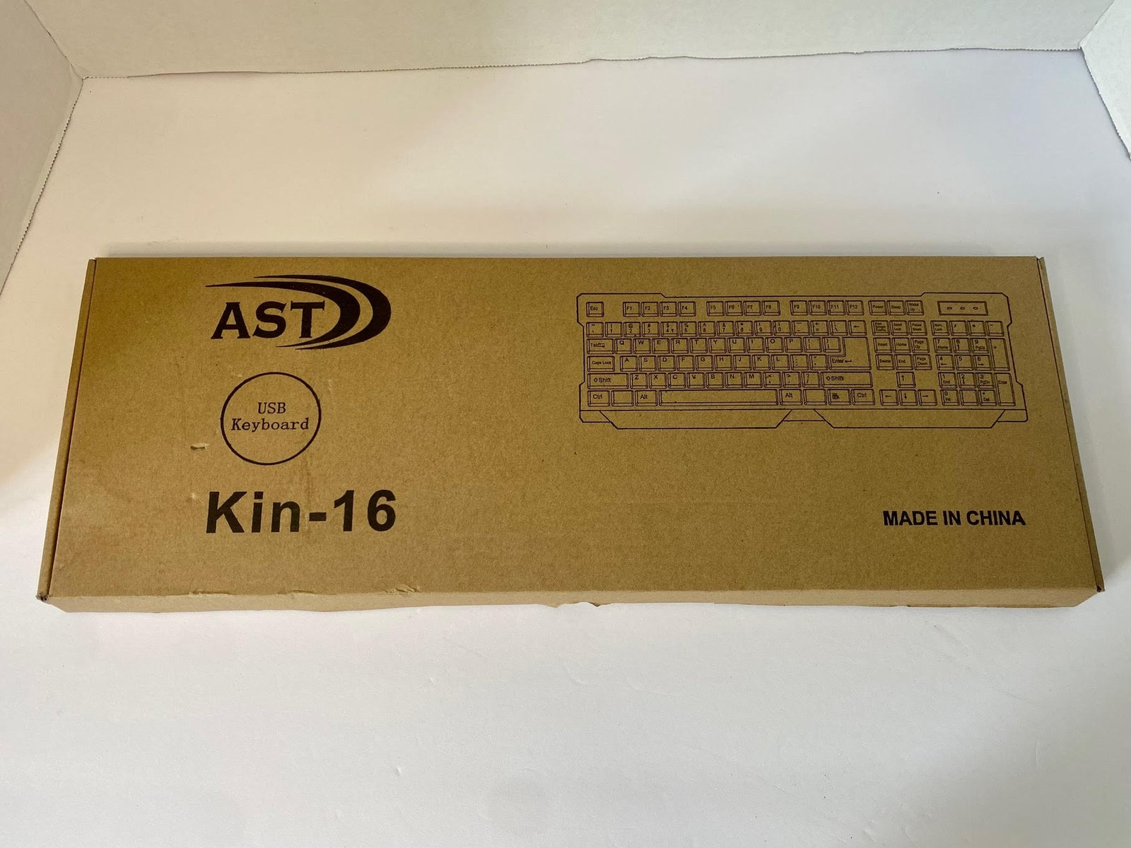 NEW/OPEN BOX AST Wired USB Keyboard Kin-16 NIB