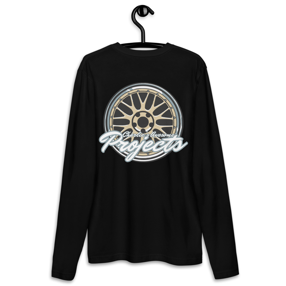 Men's Fitted Long Sleeve Shirt - Next Level 3601 - NEW JDM Style BBS LM Wheels
