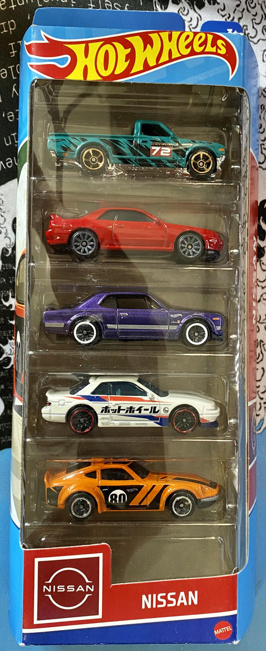 Nissan Hot Wheels Five Pack - DATSUN REPO & NISSAN GT-R R32 & NISSAN 2000GT-T