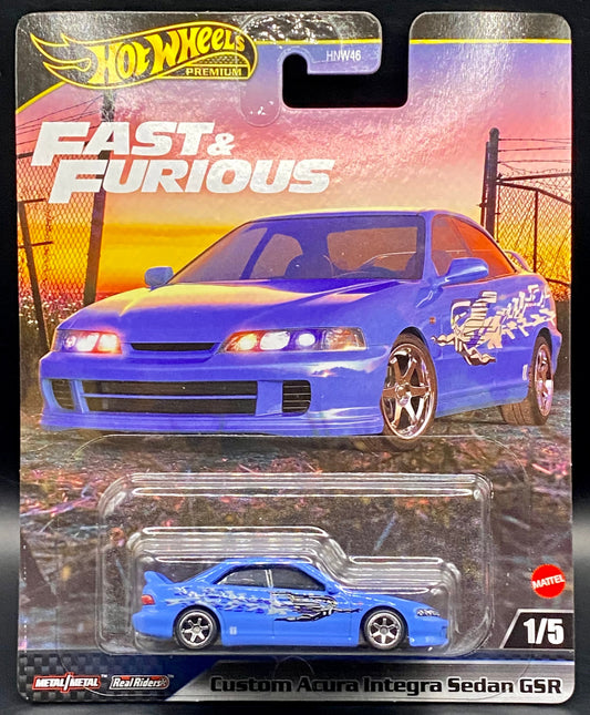 Acura Integra Sedan GSR Custom - Blue - Hot Wheels