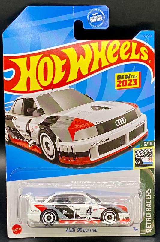 Audi 90 Quattro White 2023 Hot Wheels Retro Racers