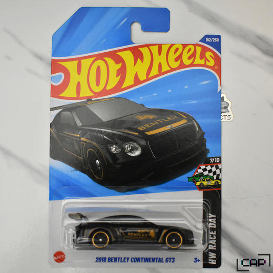 Bentley Continental GT3 2018 Black Gold Hot Wheels Race Day