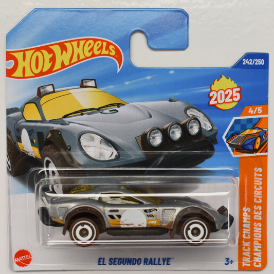 El Segundo Rallye Silver 2025 Hot Wheels Track Champs Short Card Collectible