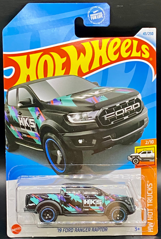 Ford Ranger Raptor 19 Black HKS Hot Wheels Hot Trucks