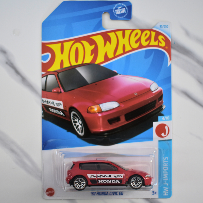 Honda Civic EG 92 Red 2024 Hot Wheels J Imports D Case