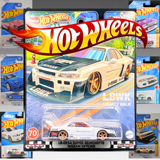 🔥 NISSAN & DATSUN Diecast 🔥 Hot Wheels Majorette Johnny Lightning – Skyline GT-R R32 R33 R34 R35 Godzilla, 240Z, 350Z, Silvia & More!