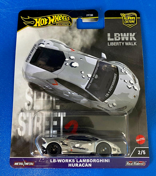 Lamborghini Huracan LB-Works Grey Hot Wheels Premo Slide Street