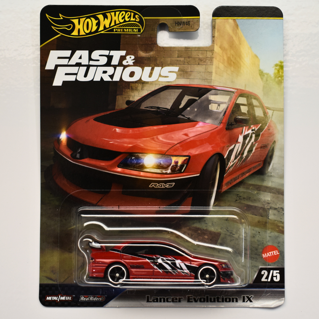 Lancer Evolution IX Red Tokyo Drift 2025 Hot Wheels Premium Fast & Furious Collectible