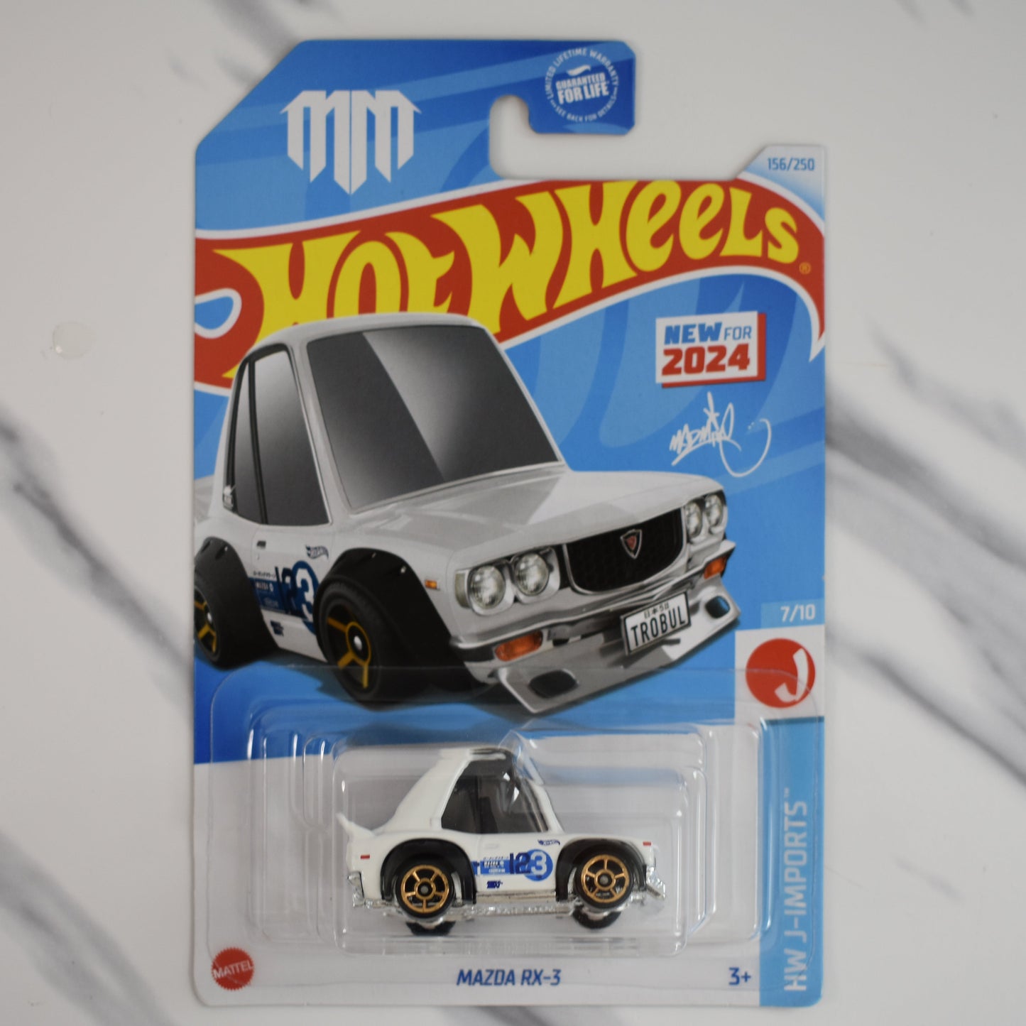 Mazda RX-3 White Tooned 2025 Hot Wheels