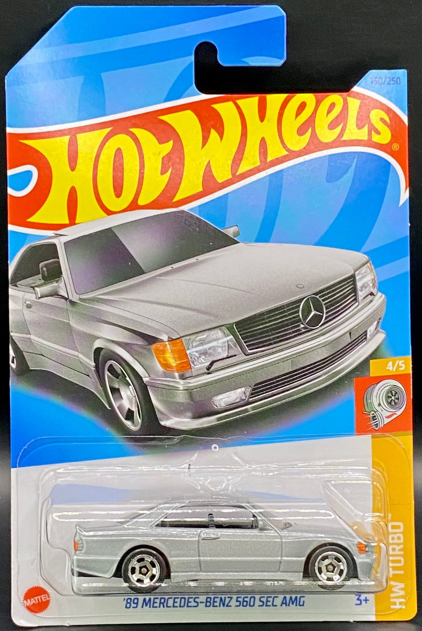 Mercedes-Benz 560 SEC AMG Silver Hot Wheels Turbo