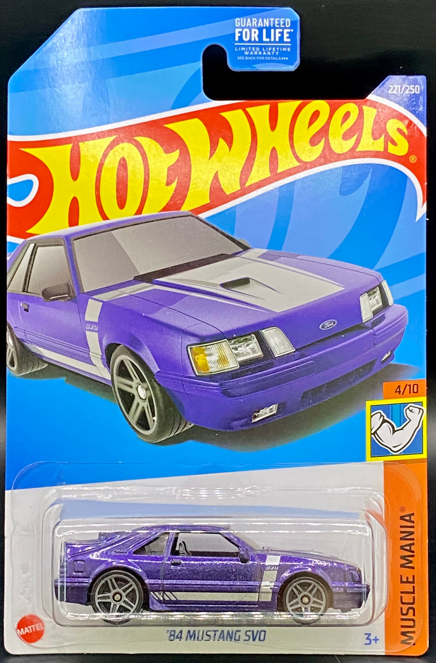 Ford Mustang SVO 84 Purple Hot Wheels Muscle Mania
