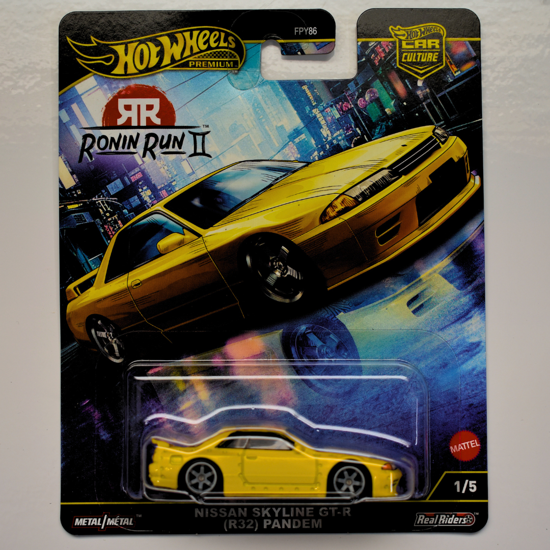 Nissan Skyline GT-R R32 Pandem Yellow 2025 Hot Wheels Premium Ronin Run II Car Culture Collectible