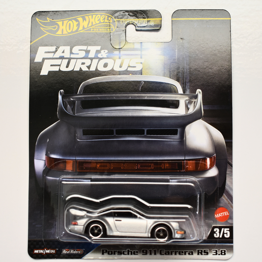 Porsche 911 Carrera RS 3.8 Silver 2025 Hot Wheels Premium Fast & Furious Collectible