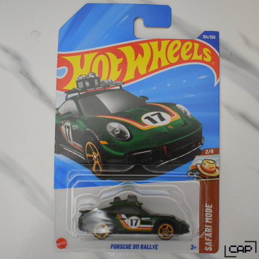Porsche 911 Rallye Green Hot Wheels Safari Mode