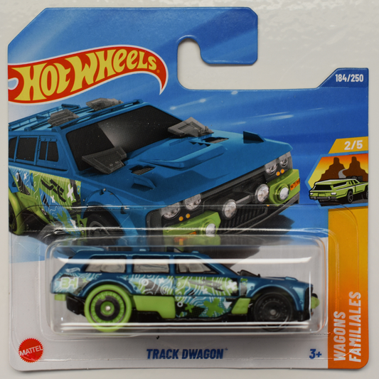 Track Dwagon Blue Green 2025 Hot Wheels Wagons Short Cards Collectible